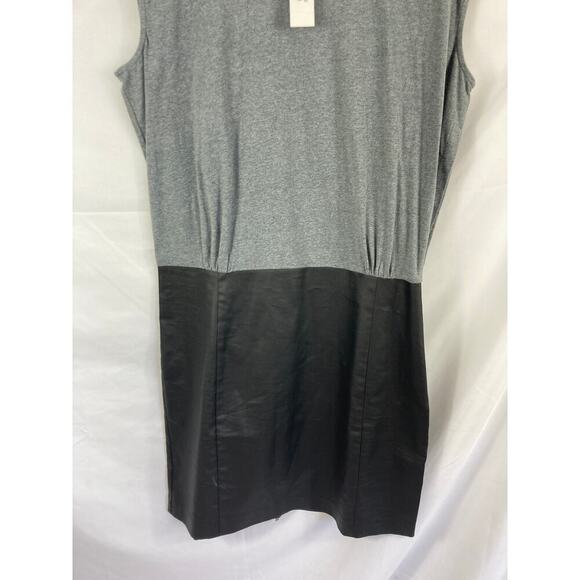 NWT Banana Republic Grey Black Sleeveless Dress Size 14 - Picture 4 of 6